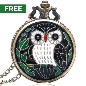 FREE : Mini Owl Bronze Pocket Watch