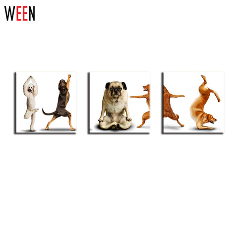 Dancing Dog Wall Canvas (Not Framed)