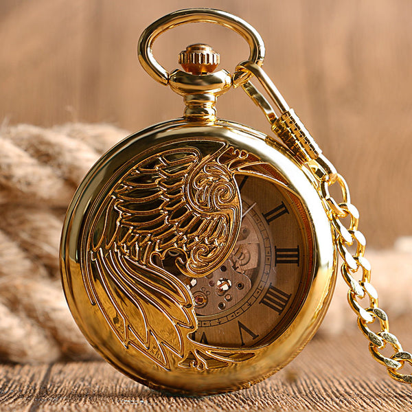 Golden Phoenix Pocket Watch