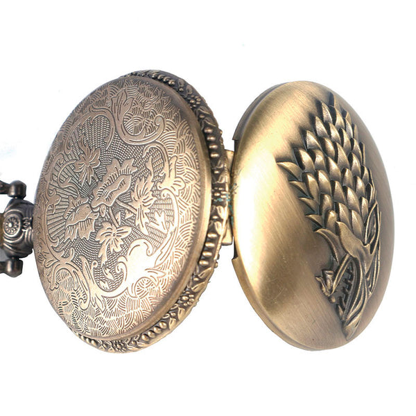 Stark House Game of Thrones Wolf Pocket Watch