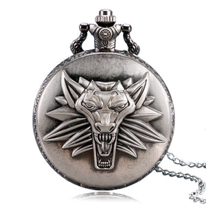 Wolf Pocket Watch Necklace