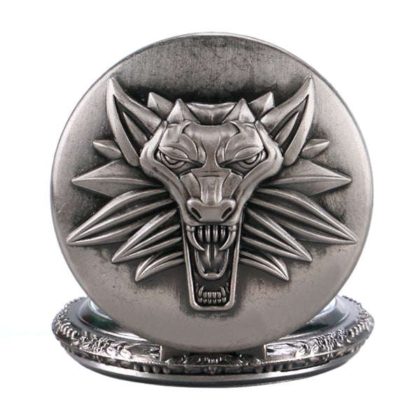 Wolf Pocket Watch Necklace
