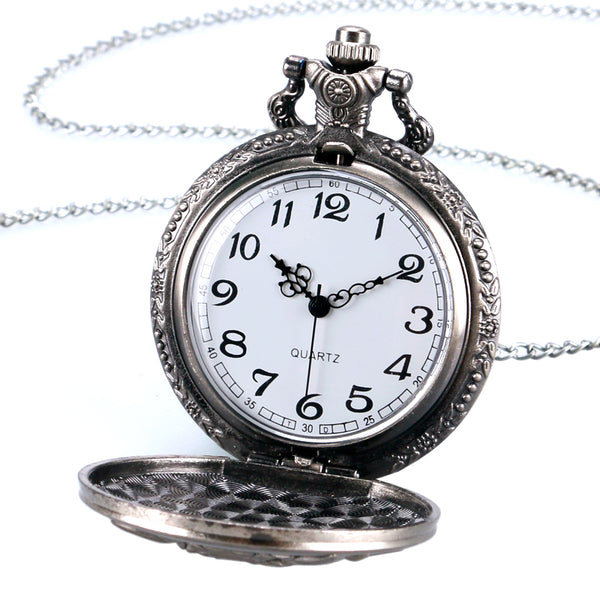 Wolf Pocket Watch Necklace