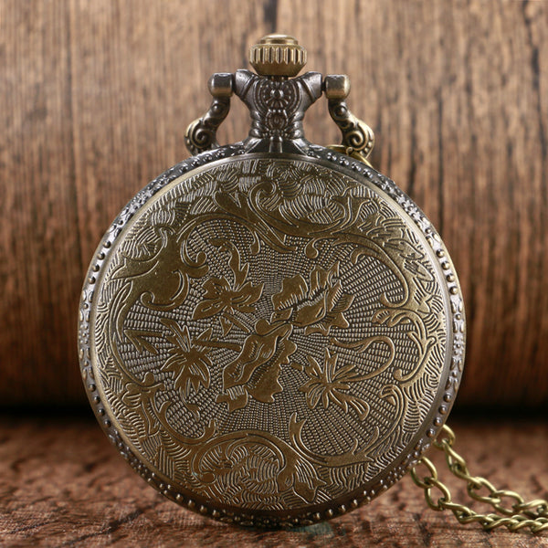 Wolf Pocket Watch Necklace