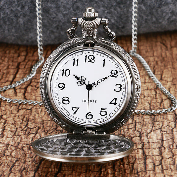 Wolf Pocket Watch Necklace