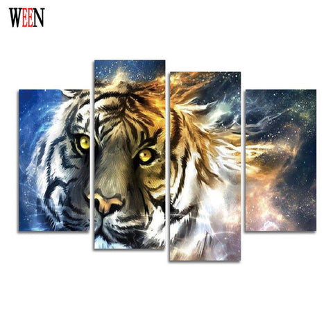Modern Tiger Wall Canvas Art (No Frame)