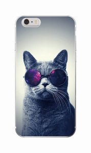 Cool Glasses Cat Soft Case For iPhone and Samsung