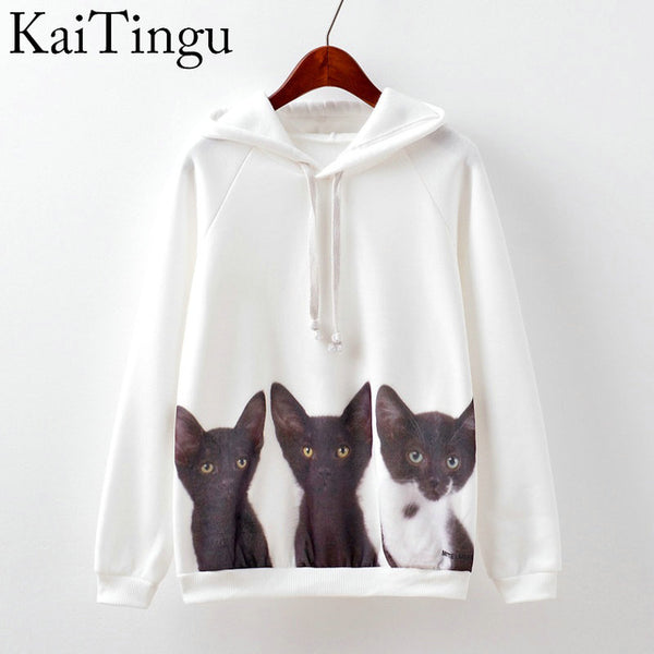 Cool Cat Art Woman Hoodies