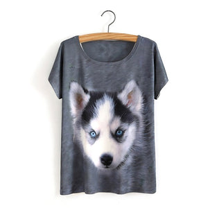 Grey Wolf T shirt Woman