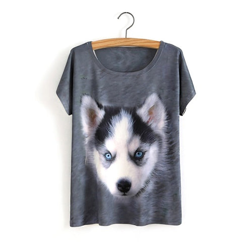 Grey Wolf T shirt Woman