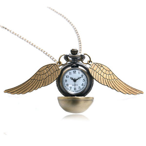 Bronze Gold Bird Ball Shaped Pocket Watch