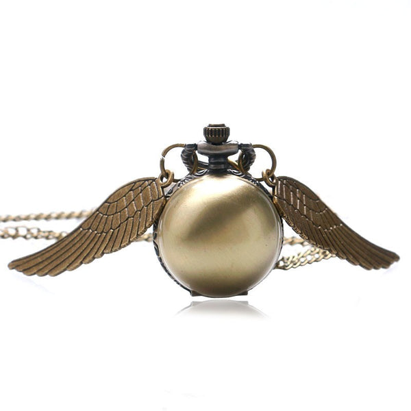 Bronze Gold Bird Ball Shaped Pocket Watch