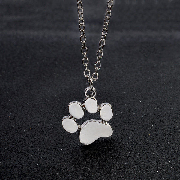 Mini Hollow Dog Paw Claw Pendant Necklaces