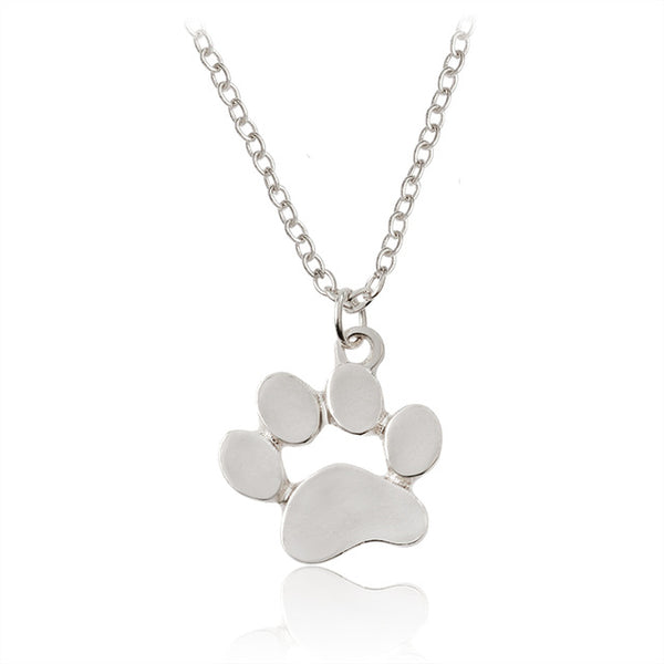 Mini Hollow Dog Paw Claw Pendant Necklaces