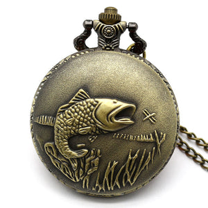 Hot Selling Fishing Fish Pocket Watch