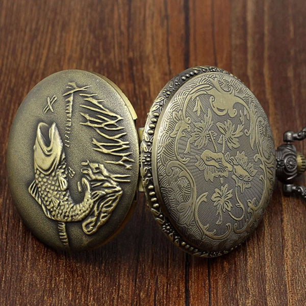 Hot Selling Fishing Fish Pocket Watch