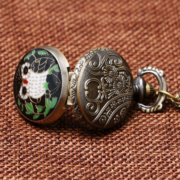 FREE : Mini Owl Bronze Pocket Watch