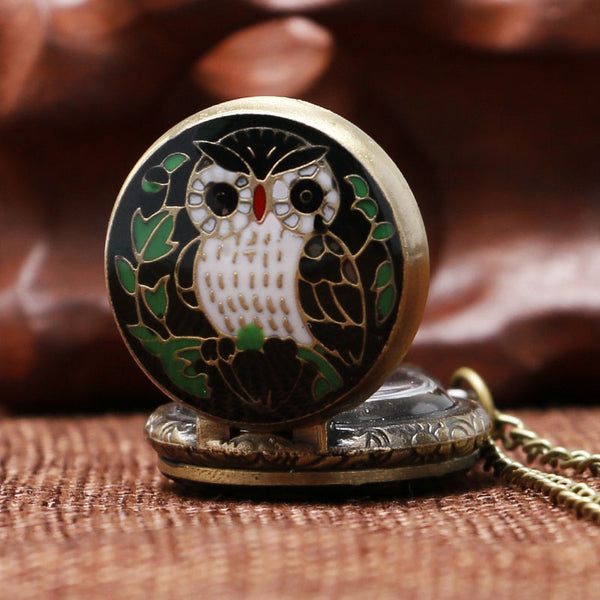 FREE : Mini Owl Bronze Pocket Watch