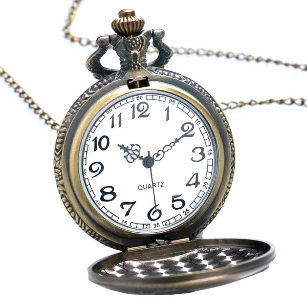 Antique Bronze US Flag Clock Watches