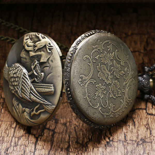 New Antique Big Size Eagle Pocket Watch