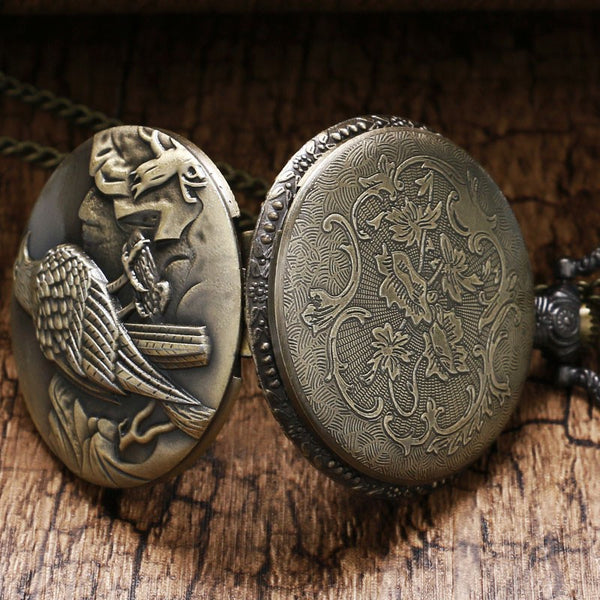 New Antique Big Size Eagle Pocket Watch