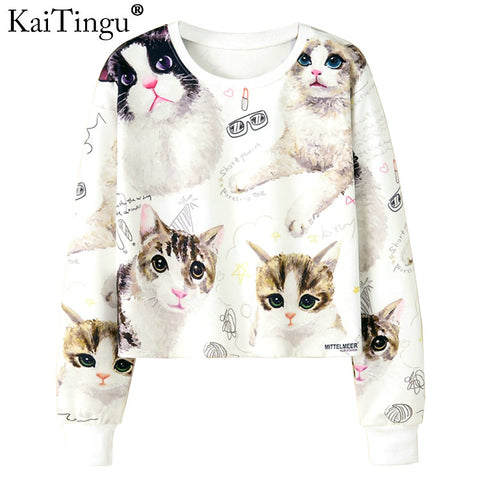 Casual Cat Woman Long Sleeve