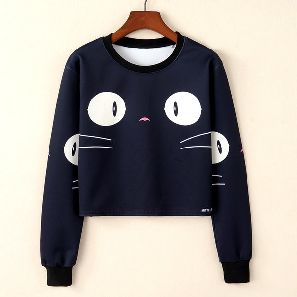 Casual Cat Woman Long Sleeve