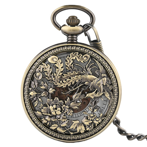 Beautiful Phoenix Mechanical Pocket Watch
