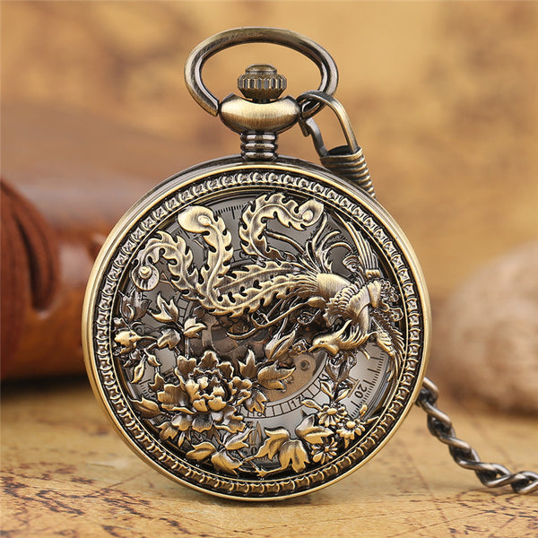 Beautiful Phoenix Mechanical Pocket Watch