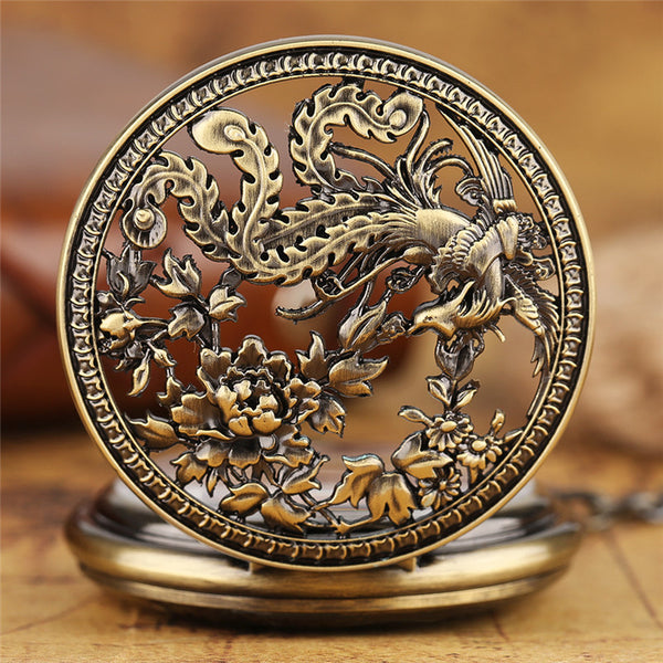 Beautiful Phoenix Mechanical Pocket Watch