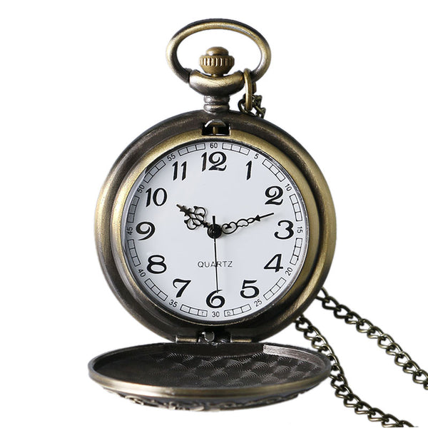 Evil Dragon Fire Quartz Pocket Watch Necklace
