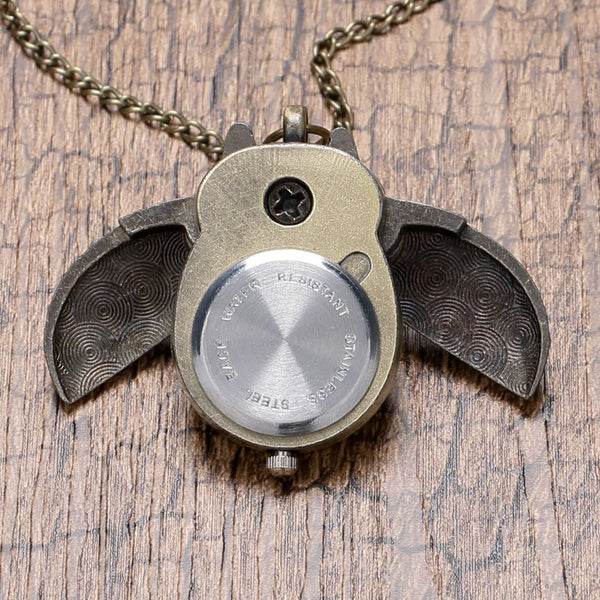 Cute Night Owl Necklace Pocket Watch