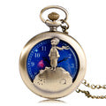 Cute Night Owl Necklace Pocket Watch