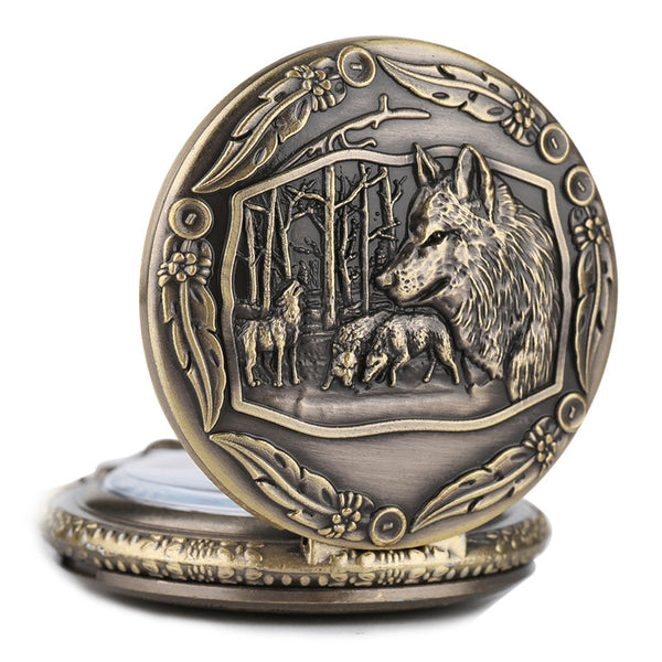 Awesome Wolves Tribe Watches Necklace