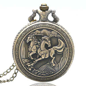 Pegasus Quartz Pocket Watch Flying Horse