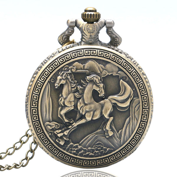 Pegasus Quartz Pocket Watch Flying Horse