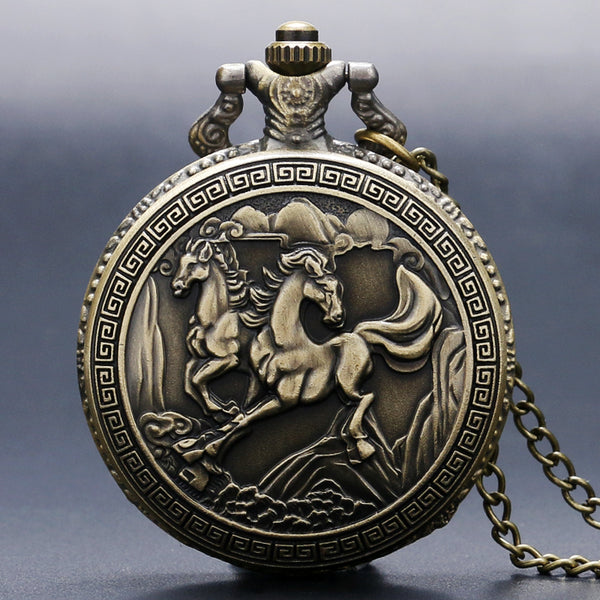 Pegasus Quartz Pocket Watch Flying Horse