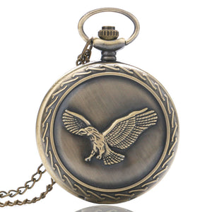 3D Awesome Eagle Flying Bird Pocket Watches