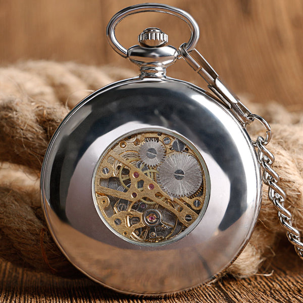 Evil Dragon Mechanical Pocket Watches Vintage Silver